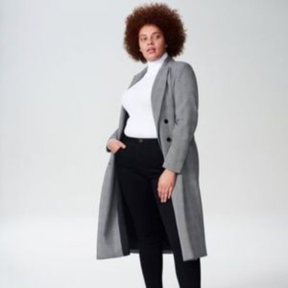 Universal Standard Houndstooth Morgan Trenchcoat - image 2